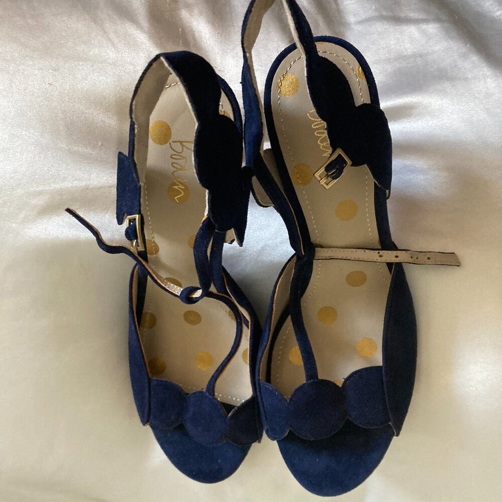 Boden navy blue open toe heels - size 39 (US size 8) - Picture 3 of 8